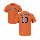 MLB Nike Houston Astros #10 Yuli Gurriel Orange Name & Number T-Shirt