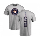MLB Nike Houston Astros #11 Evan Gattis Ash Backer T-Shirt