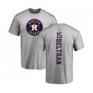 MLB Nike Houston Astros #15 Carlos Beltran Ash Backer T-Shirt