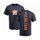 MLB Nike Houston Astros #15 Carlos Beltran Navy Blue Backer T-Shirt