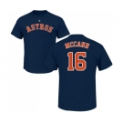 MLB Nike Houston Astros #16 Brian McCann Navy Blue Name & Number T-Shirt