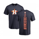 MLB Nike Houston Astros #2 Alex Bregman Navy Blue Backer T-Shirt