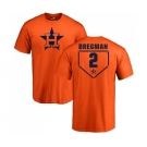 MLB Nike Houston Astros #2 Alex Bregman Orange RBI T-Shirt