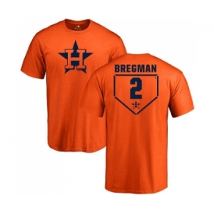 MLB Nike Houston Astros #2 Alex Bregman Orange RBI T-Shirt