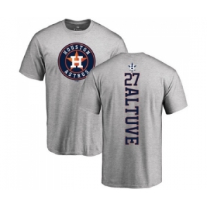 MLB Nike Houston Astros #27 Jose Altuve Ash Backer T-Shirt