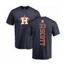 MLB Nike Houston Astros #33 Mike Scott Navy Blue Backer T-Shirt