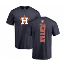 MLB Nike Houston Astros #34 Nolan Ryan Navy Blue Backer T-Shirt