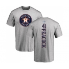 MLB Nike Houston Astros #41 Brad Peacock Ash Backer T-Shirt