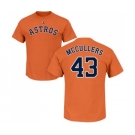 MLB Nike Houston Astros #43 Lance McCullers Orange Name & Number T-Shirt