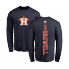 MLB Nike Houston Astros #5 Jeff Bagwell Navy Blue Backer Long Sleeve T-Shirt