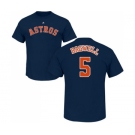 MLB Nike Houston Astros #5 Jeff Bagwell Navy Blue Name & Number T-Shirt