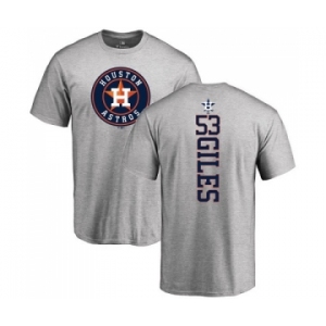MLB Nike Houston Astros #53 Ken Giles Ash Backer T-Shirt