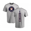 MLB Nike Houston Astros #6 Jake Marisnick Ash Backer T-Shirt