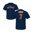 MLB Nike Houston Astros #7 Craig Biggio Navy Blue Name & Number T-Shirt