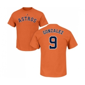 MLB Nike Houston Astros #9 Marwin Gonzalez Orange Name & Number T-Shirt