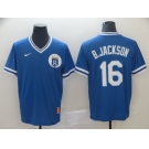 Men Nike Kansas City Royals #16 Bo Jackson Blue M&N MLB Jersey