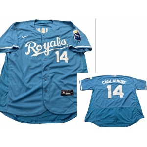 Men's Kansas City Royals #14 Jac Caglianone Light Blue Flexbase Stitched MLB Jersey