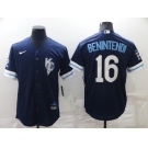 Men's Kansas City Royals #16 Andrew Benintendi 2022 Navy Blue City Connect Cool Base Stitched Jersey