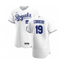 Men's  Nike Kansas City Royals #19 Franchy Cordero White Home 2020 Authentic Player Baseball Jersey