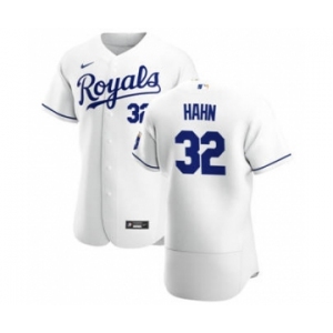Men's  Nike Kansas City Royals #32 Jesse Hahn White Home 2020 Authentic Player Baseball Jersey