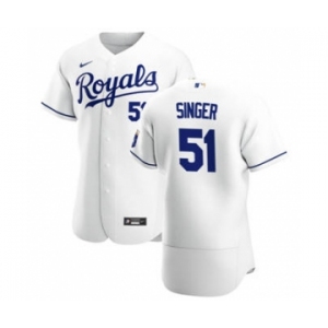 Men's Nike Kansas City Royals #51 Brady Singer White Home 2020 Authentic Player Baseball Jersey