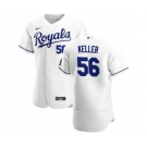 Men's Nike Kansas City Royals #56 Brad Keller White Home 2020 Authentic Player Baseball Jersey