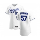 Men's Nike Kansas City Royals #57 Glenn Sparkman White Home 2020 Authentic Player Baseball Jersey