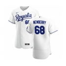 Men's Nike Kansas City Royals #68 Jake Newberry White Home 2020 Authentic Player Baseball Jersey