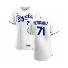 Men's Nike Kansas City Royals #71 Carlos Hernandez White Home 2020 Authentic Player Baseball Jersey