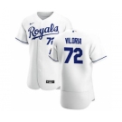 Men's Nike Kansas City Royals #72 Meibrys Viloria White Home 2020 Authentic Player Baseball Jersey