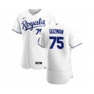 Men's Nike Kansas City Royals #75 Jeison Guzman White Home 2020 Authentic Player Baseball Jersey