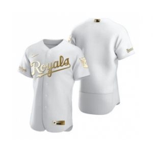 Men's Nike Kansas City Royals Blank White 2020 Authentic Golden Edition Baseball Jersey