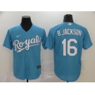 Nike Men's Kansas City Royals #16 B. Jackson Replica Light Blue Alternate Cool Base Baseball jerseys