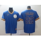 Men Nike Milwaukee Brewers #22 Christian Yelich  Blue M&N MLB Jersey