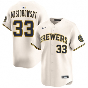 Men's Milwaukee Brewers #33 Jacob Misiorowski Cream 2025 Limited Stitched Baseball Jersey