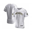 Men's Nike Milwaukee Brewers 2020 White Home Authentic Team Baseball Jersey