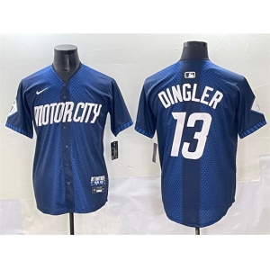 Men's Detroit Tigers #13 Dillon Dingler 2024 Navy City Connect Cool Base Limited Stitched Jersey
