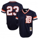 Men's Detroit Tigers #23 Kirk Gibson Navy Throwback Stitched Baseball Jersey