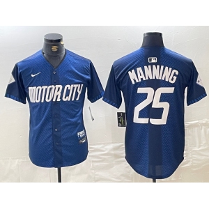 Men's Detroit Tigers #25 Matt Manning 2024 Navy City Connect Cool Base Limited Stitched Jersey