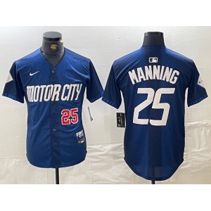 Men's Detroit Tigers #25 Matt Manning Number 2024 Navy City Connect Cool Base Limited Stitched Jersey