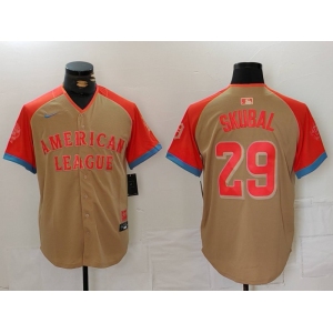 Men's Detroit Tigers #29 Tarik Skubal Cream 2024 All Star Limited Stitched Jersey