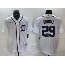 Men's Detroit Tigers #29 Tarik Skubal White Cool Base Stitched Jersey