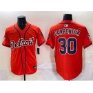 Men's Detroit Tigers #30 Kerry Carpenter Orange With Patch Vapor Premier Limited Stitched Baseball Jersey