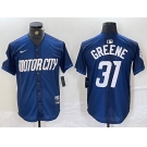 Men's Detroit Tigers #31 Riley Greene 2024 Navy City Connect Cool Base Limited Stitched Jersey