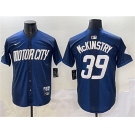 Men's Detroit Tigers #39 Zach McKinstry 2024 Navy City Connect Cool Base Limited Stitched Baseball Jersey