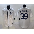 Men's Detroit Tigers #39 Zach McKinstry White Cool Base Stitched Baseball Jersey
