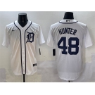 Men's Detroit Tigers #48 Brant Hurter White Cool Base Stitched Baseball Jersey