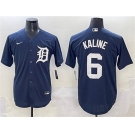 Men's Detroit Tigers #6 Al Kaline Navy Cool Base Stitched Baseball Jersey