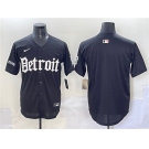Men's Detroit Tigers Blank Black 'Motor Gothic Edition' Vapor Premier Limited Stitched Baseball Jersey