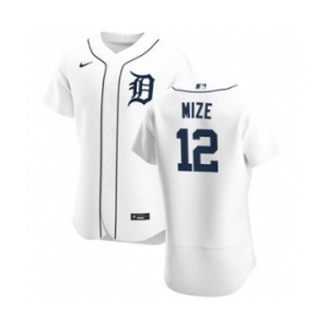 Men's Nike Detroit Tigers #12 Casey Mize White Home 2020 Authentic Player Baseball Jersey